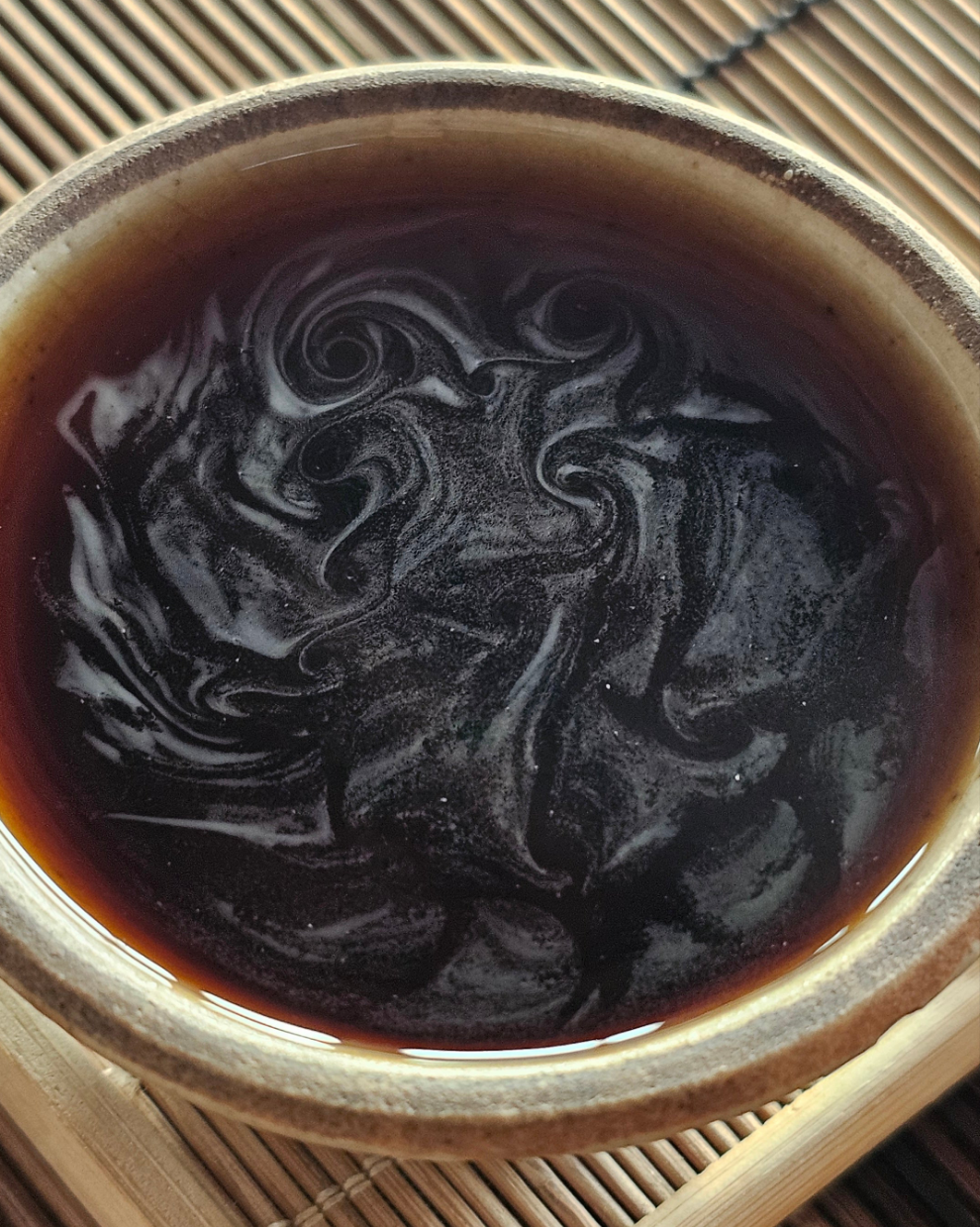 Aged in Malaysia's dry climate, Dragon Palace brews with imperial smoothness. A 2010 Shu Puerh of deep body and soft vaporous energy.