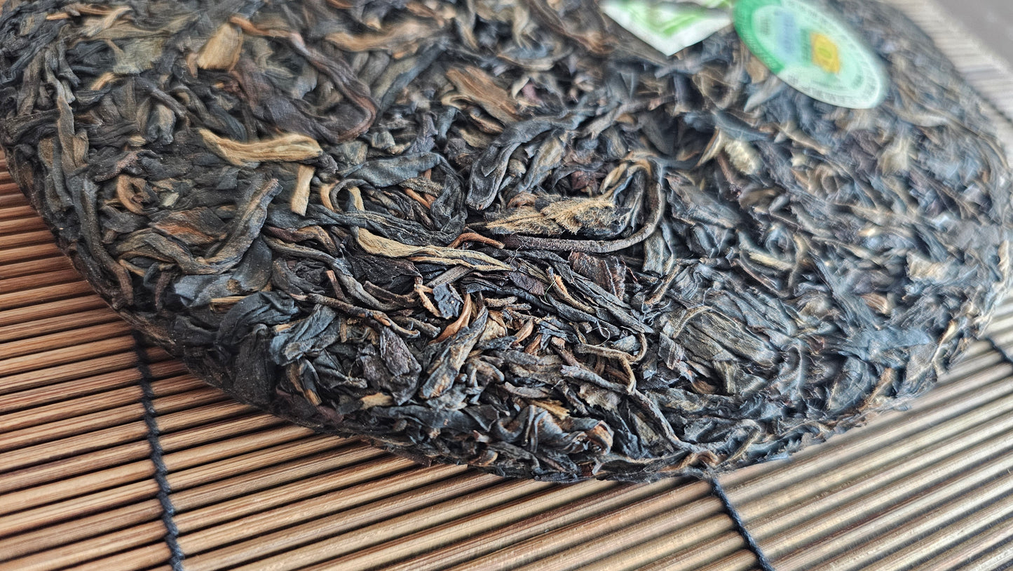 2007 Mengku Sheng Puerh with traditional Malaysian aging. Low bitterness, smooth vegetal sweetness, and an uplifting qi like the 90s greats.