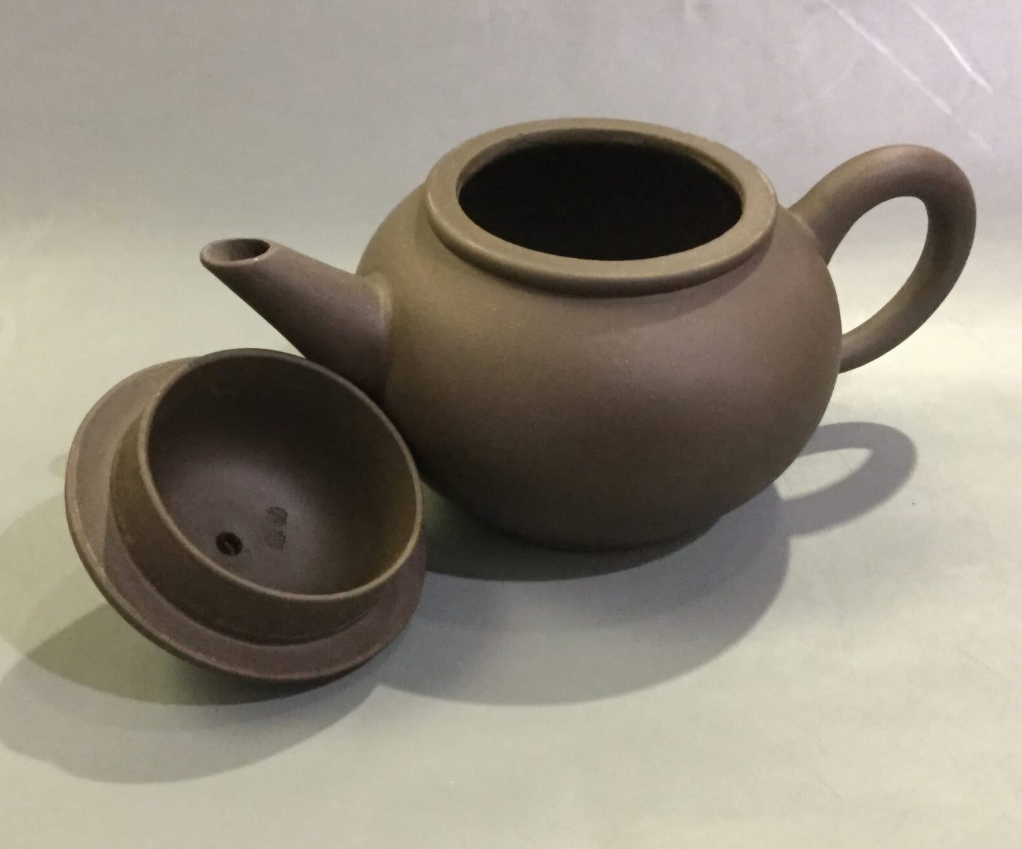 1990s Yixing Zisha Black Clay Shui Ping Teapot (Pair of 2)