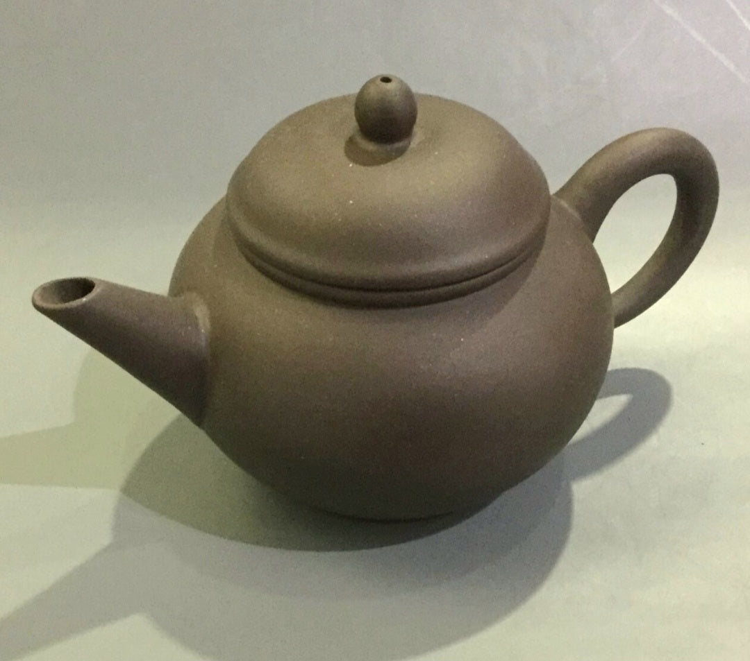 1990s Yixing Zisha Black Clay Shui Ping Teapot (Pair of 2)