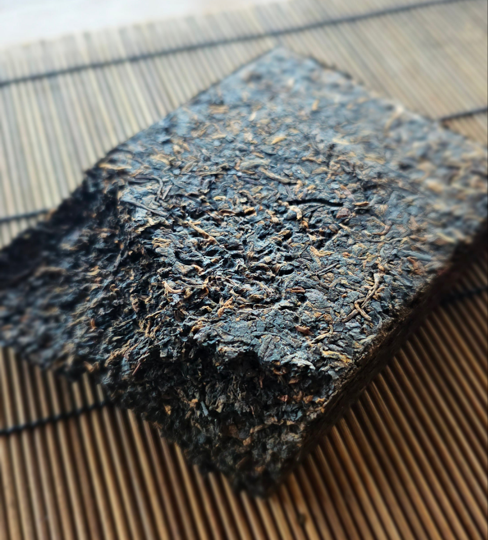 Elegant dark tea brick from Forest Temple collection, 2009
