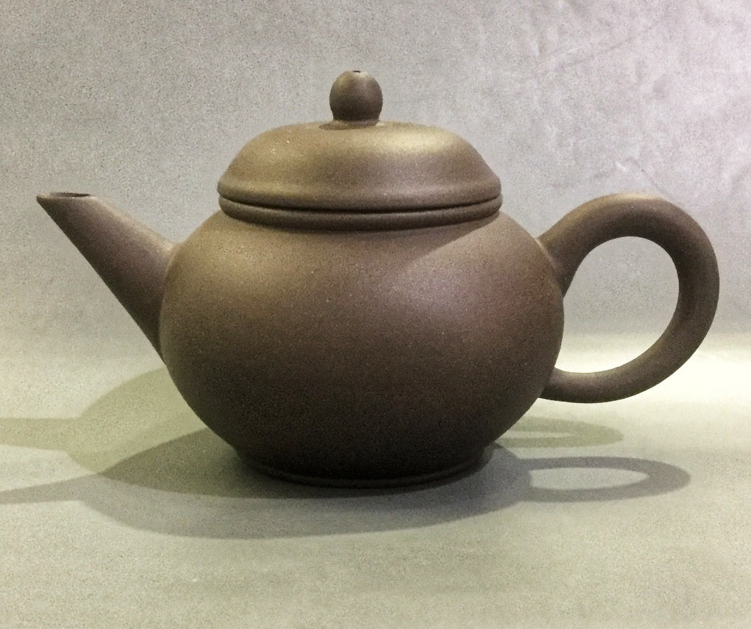 1990s Yixing Zisha Black Clay Shui Ping Teapot (Pair of 2)