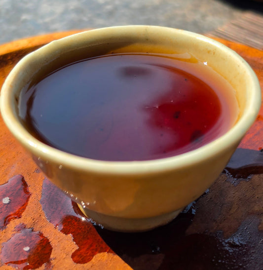 Deep Medicine Cake - 2008 Lincang Wild Tree Clay Urn Malaysia Aged Shu Puerh (Brown Wrapper)